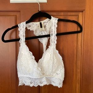 white lace bralette